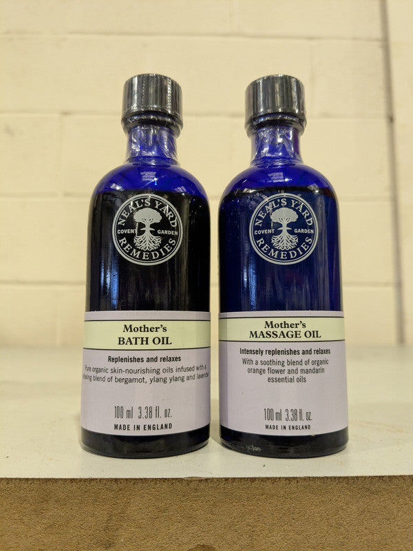 2 x 100ml|Neal's Yard| Mother's Bath Oil & Massage Oil