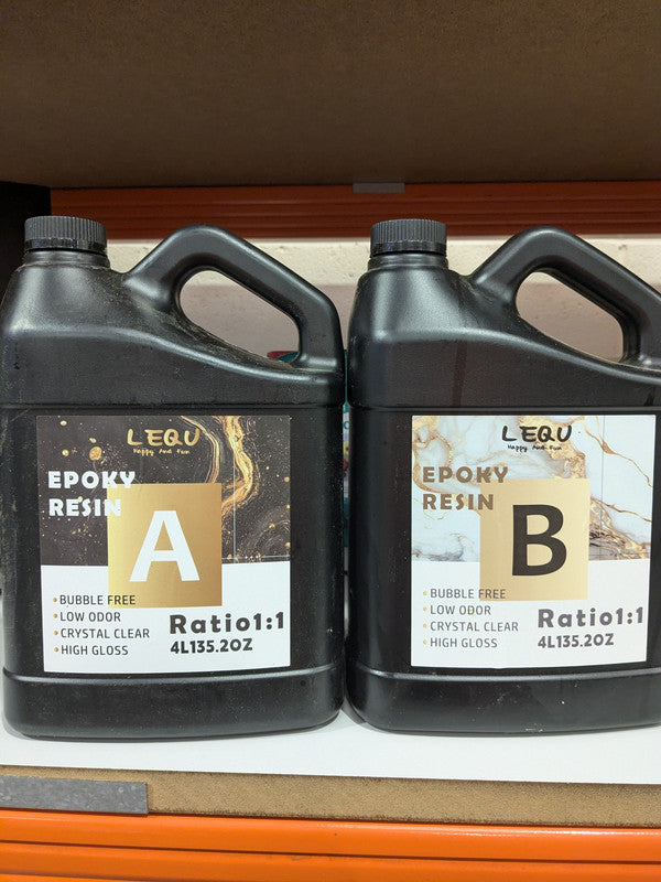 Lequ| Epoxy Resin Part A, 4L & Part B, 4L
