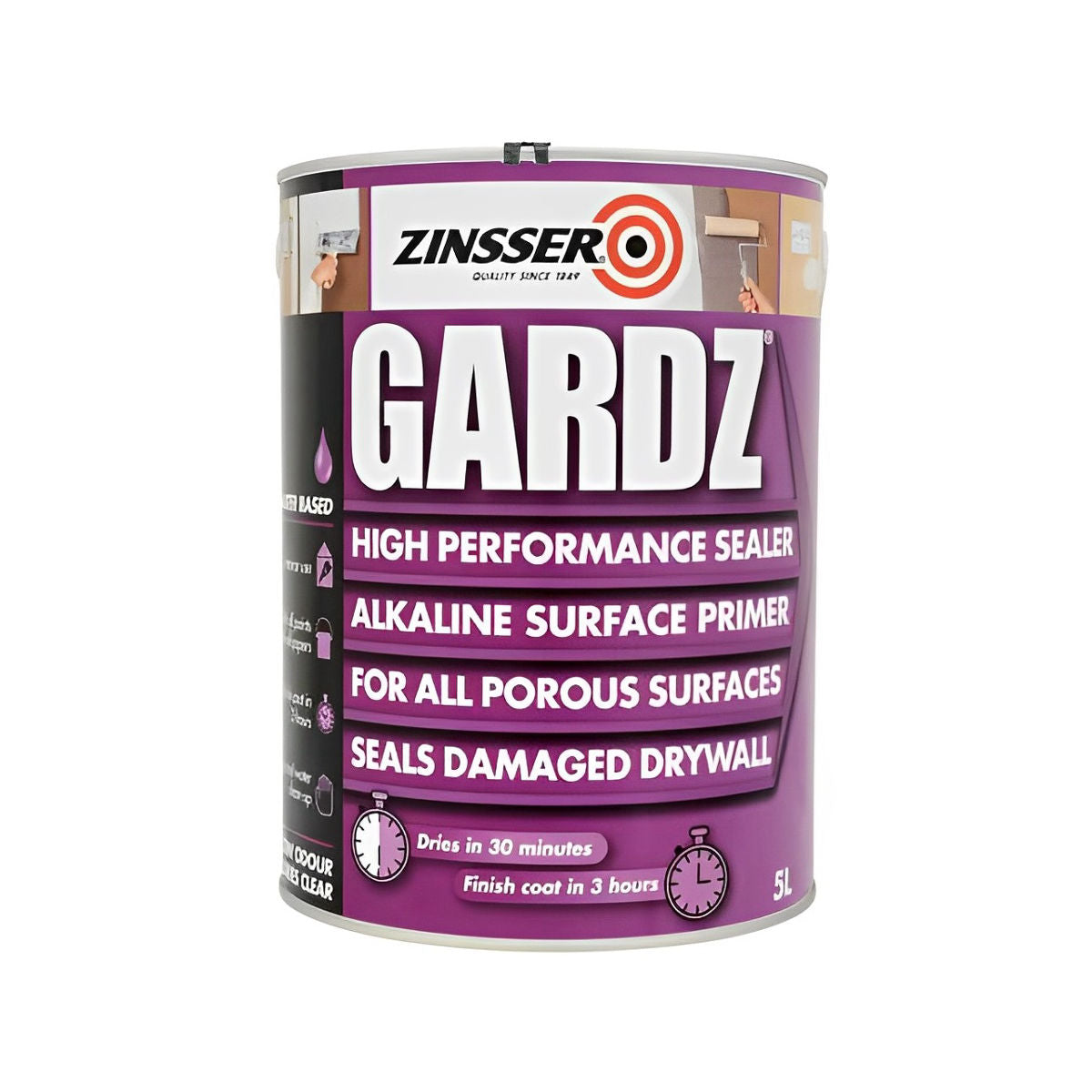 Zinsser Gardz| Water Based Sealer| Dries Clear|5L