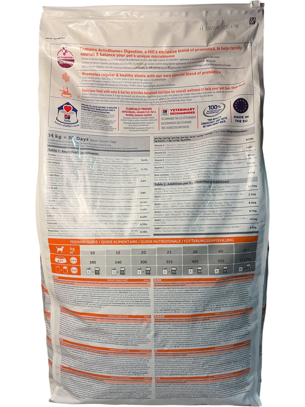 Hill's | Science Plan Perfect Digestion Dog Food | Chicken | 14kg