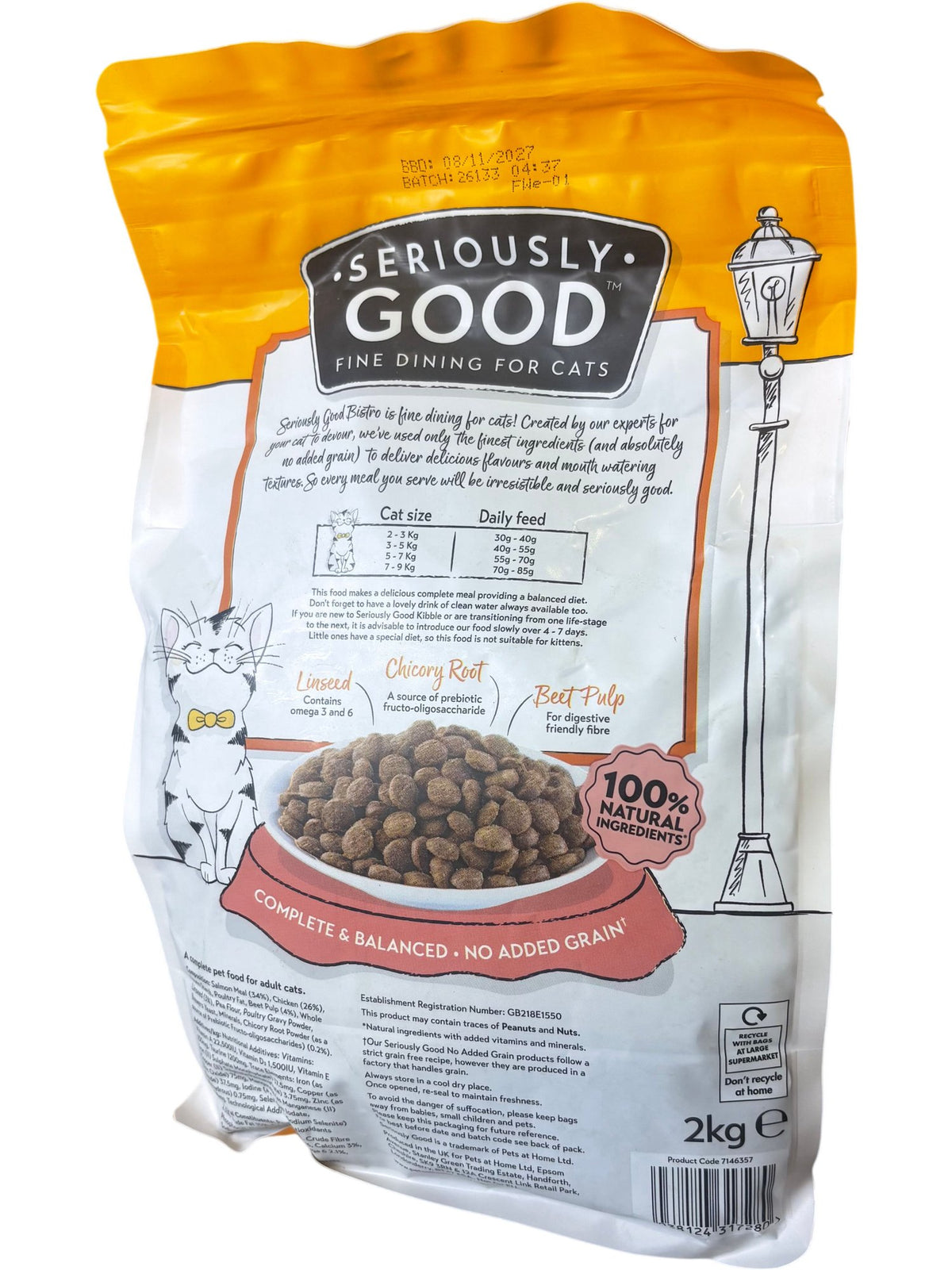 Seriously Good Cat Food Salmon & Chicken 2KG