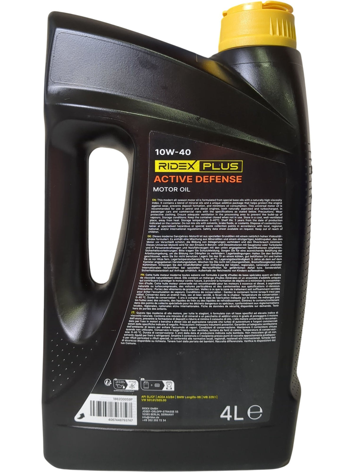Ridex Plus | Motor Oil | 10W-40 | 4L