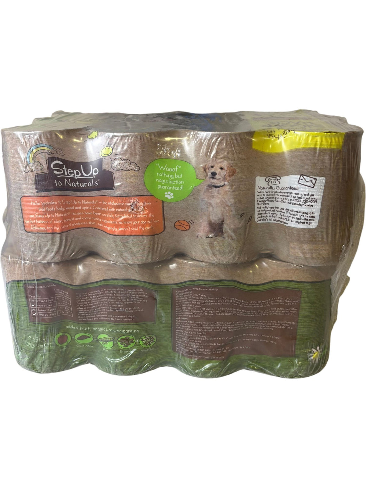 Step Up to Naturals Dog Food Variety Pack Two Packs 395g x 24