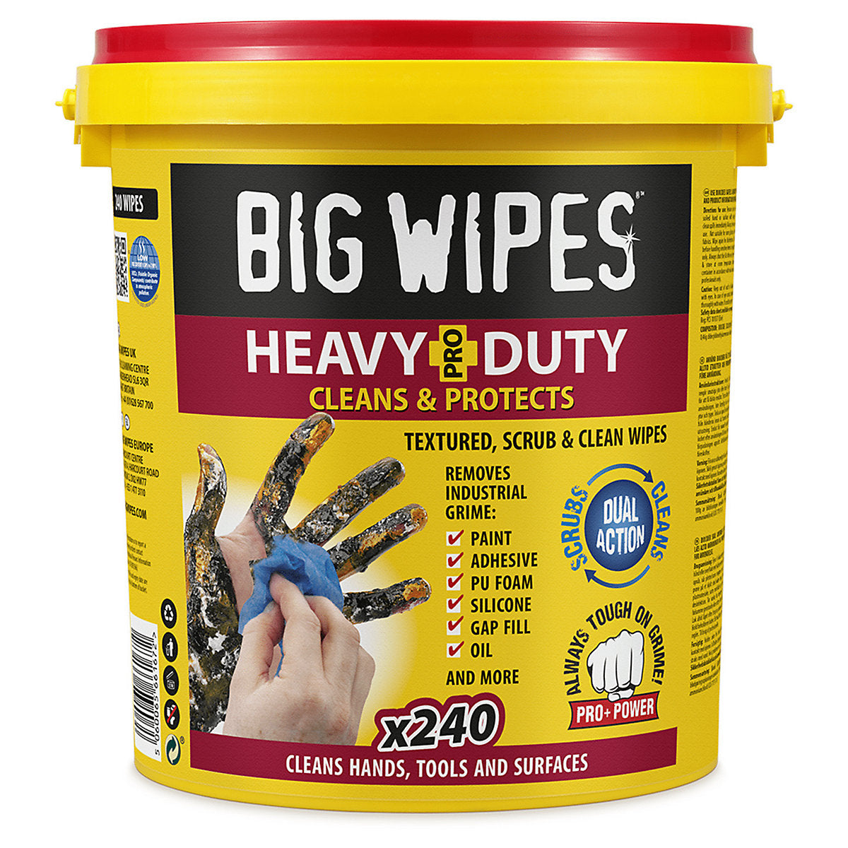 Big Wipes| Heavy Duty| Cleans & Protects| 240 Wipes
