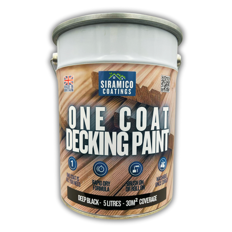 Siramico| One Coat Decking Paint-Deep Black-5L