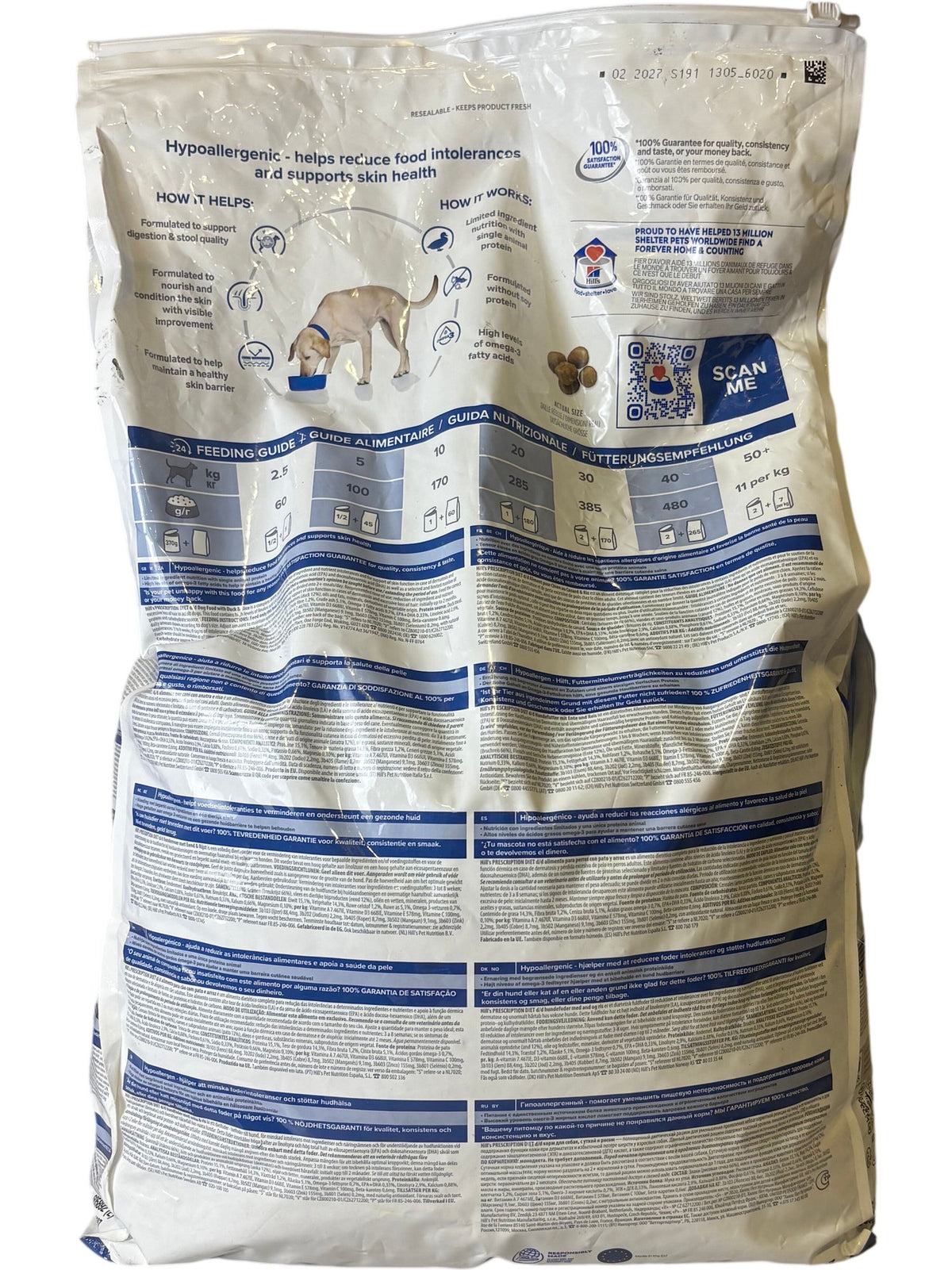 Hill's Prescription Diet d/d Food Sensitivities Dog Food 12KG