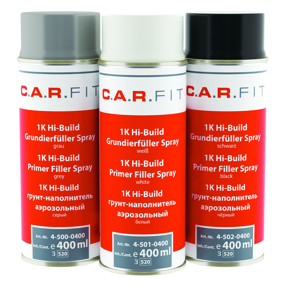 Car Fit| 1k Hi-Build Primer Filler Spray| Grey|400ml