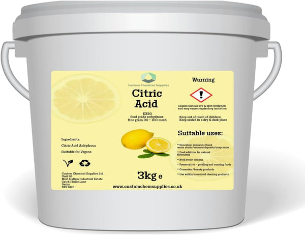 Custom Chemical Supplies| Citric Acid | 3kg