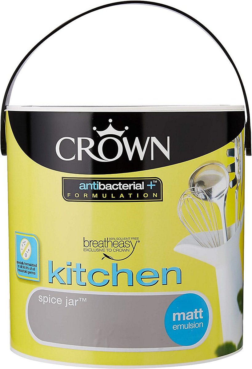 Crown| Antibacterial Kitchen Emulsion| Matt| Spice Jar| 2.5L