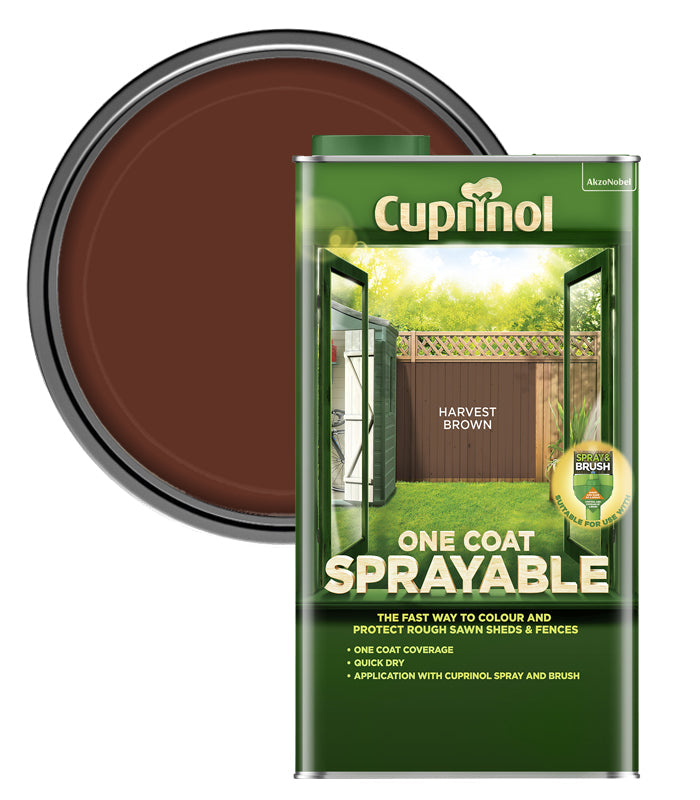 Cuprinol| One Coat Sprayable- Harvest Brown- 5L