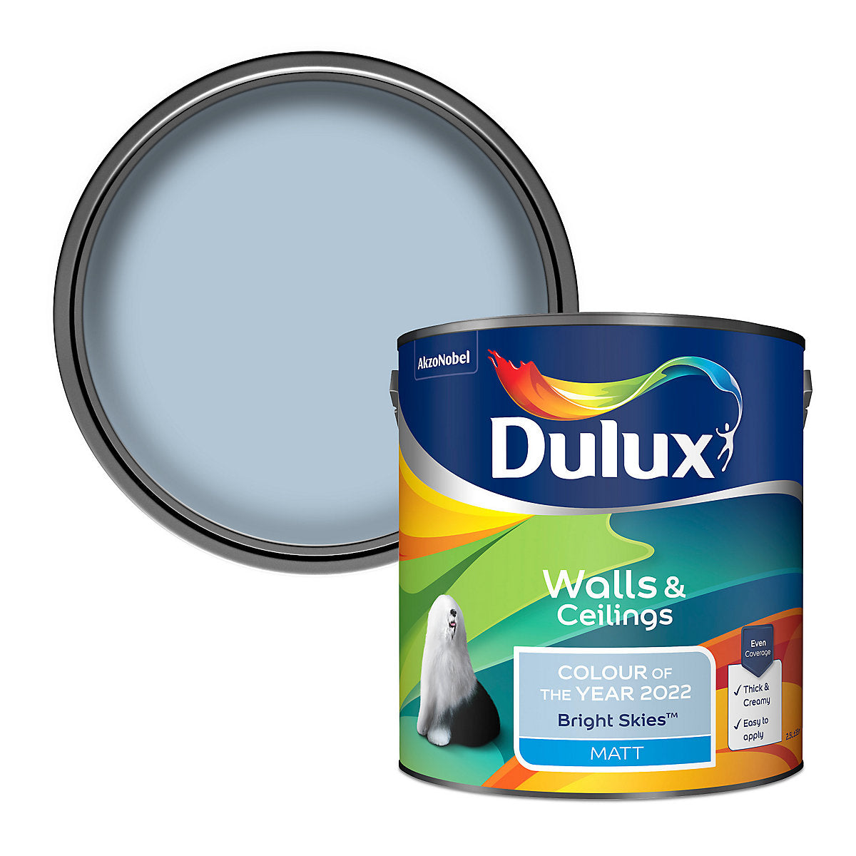 Dulux| Simply Refresh| 2022 Colour of The Year Bright Skies|Matt| 2.5L