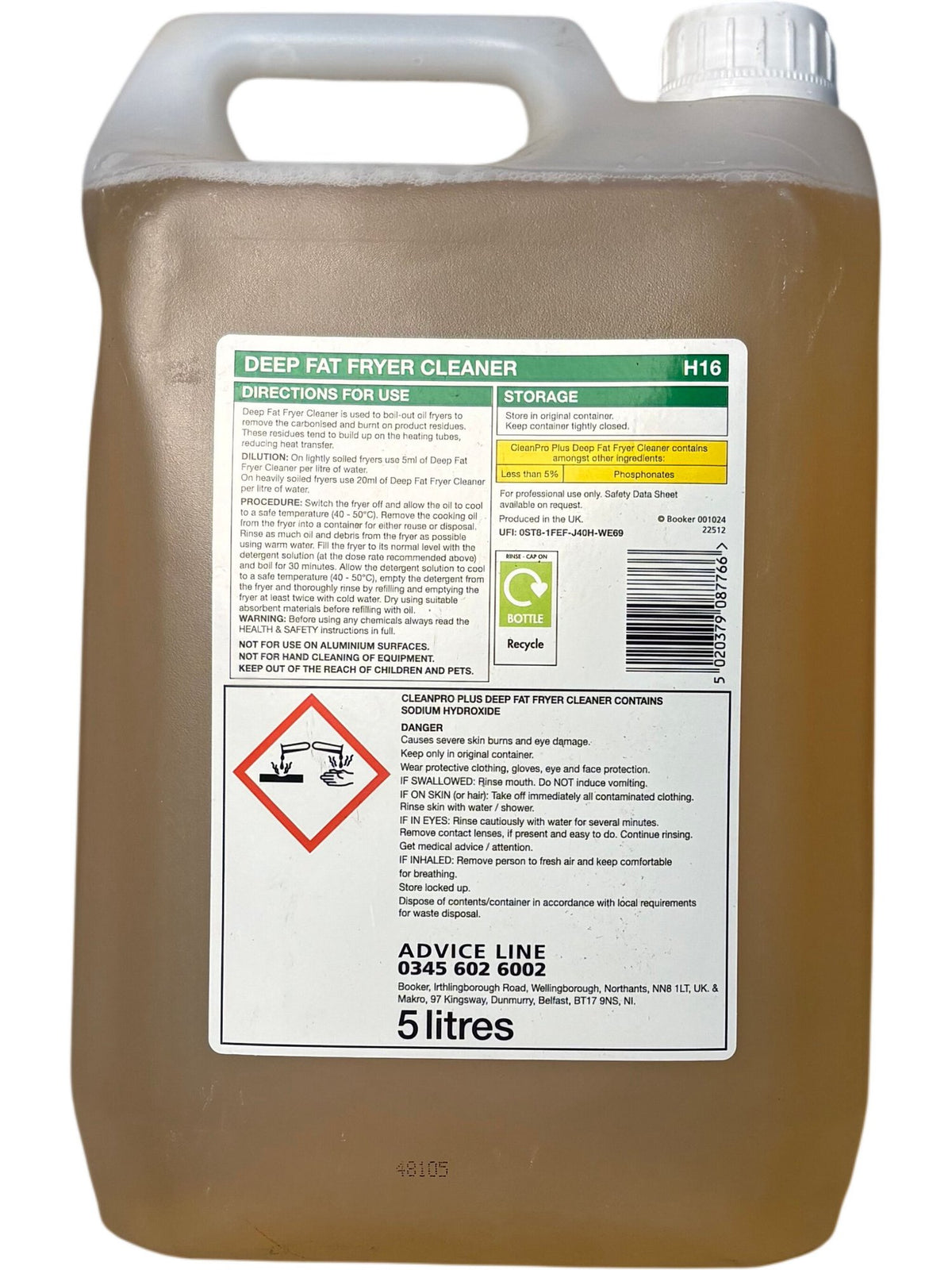 CleanPro Deep Fat Fryer Cleaner 191722 5 Litres
