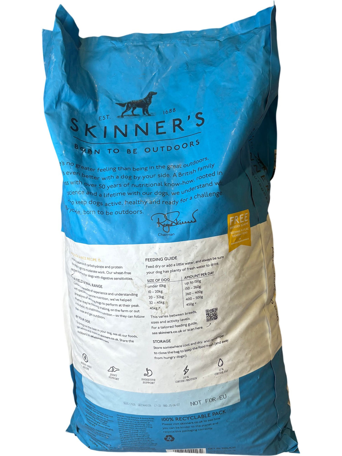Skinner's Field & Trial Dog Food Duck & Rice 15kg