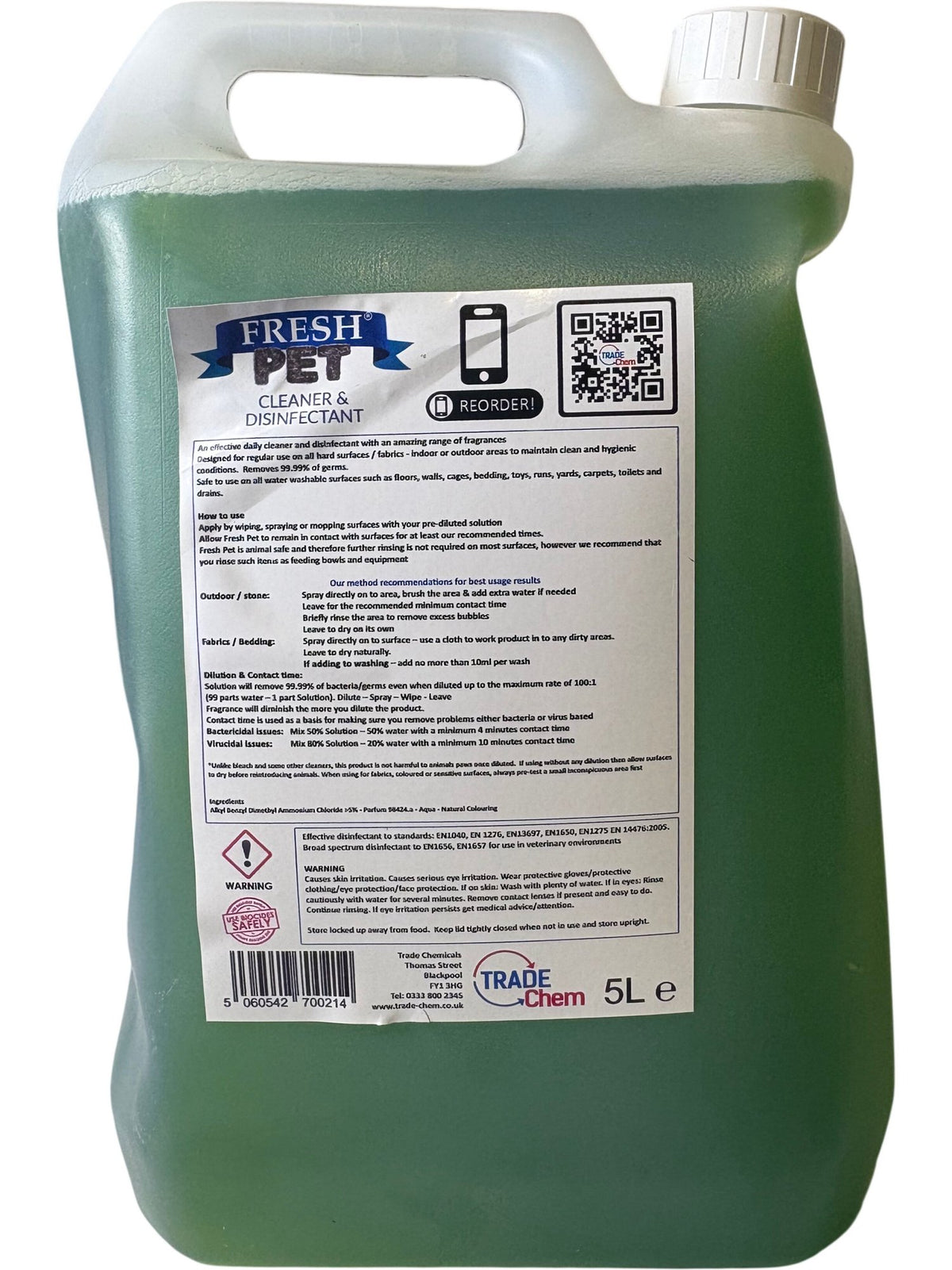 Fresh Pet Cleaner & Disinfectant Cut Grass 5L