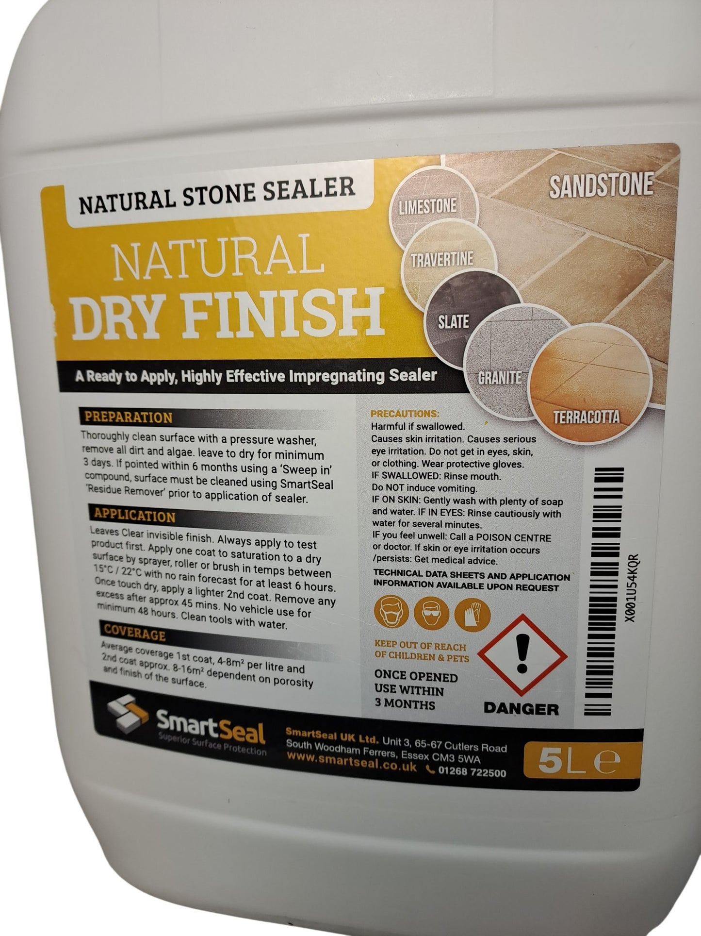 SmartSeal | Natural Stone Sealer | Natural Dry Finish | 5L