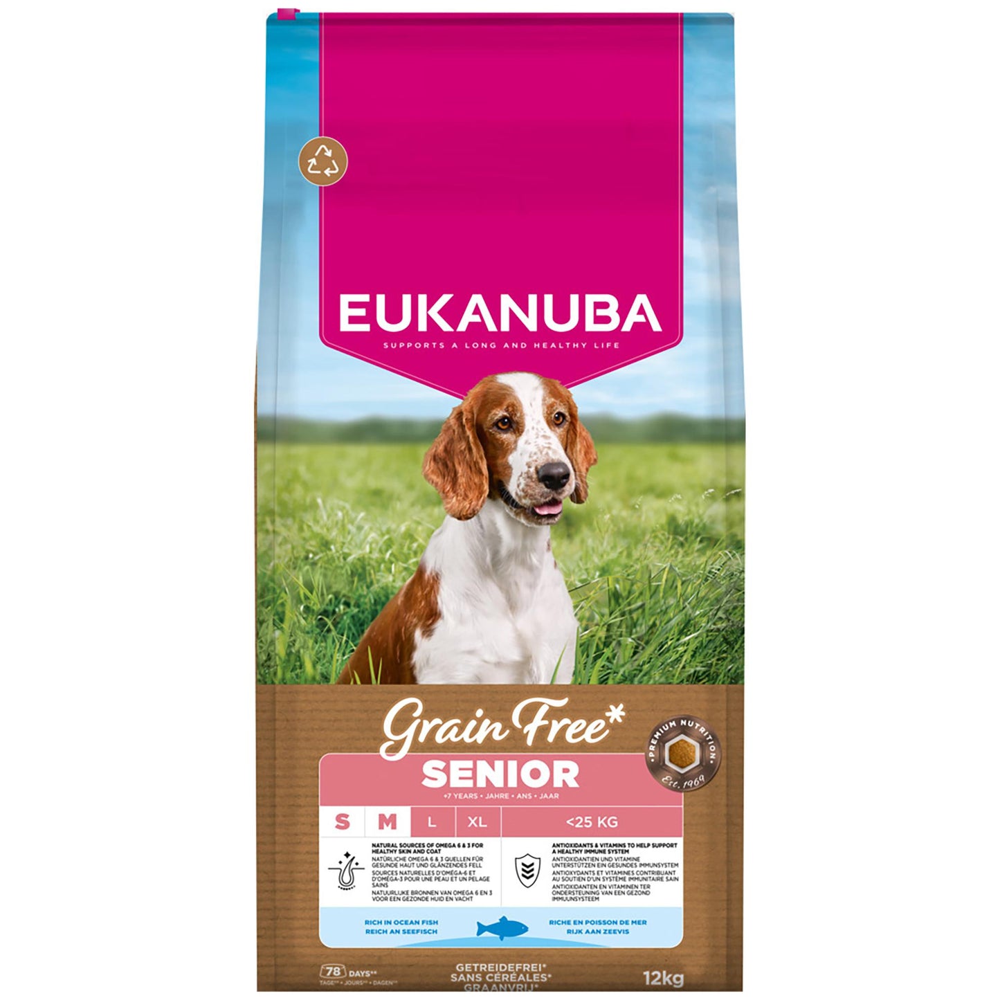 Eukanuba Grain Free | S/M Senior | Fish | 12kg