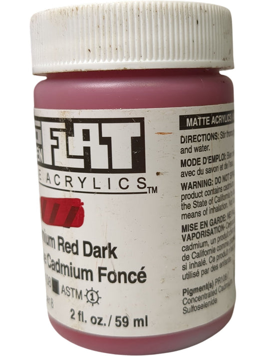 Golden | SoFlat Matte Acrylics | PR108 Cadmium Red Dark | 2 fl oz / 59 ml