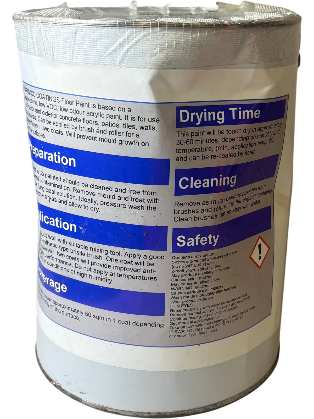 Siramico Coatings One Coat Anti-Slip Floor Paint White 5 Litres