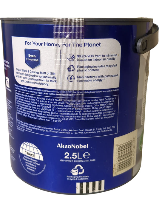 Dulux | Walls & Ceilings Paint | Rich Black | 2.5L