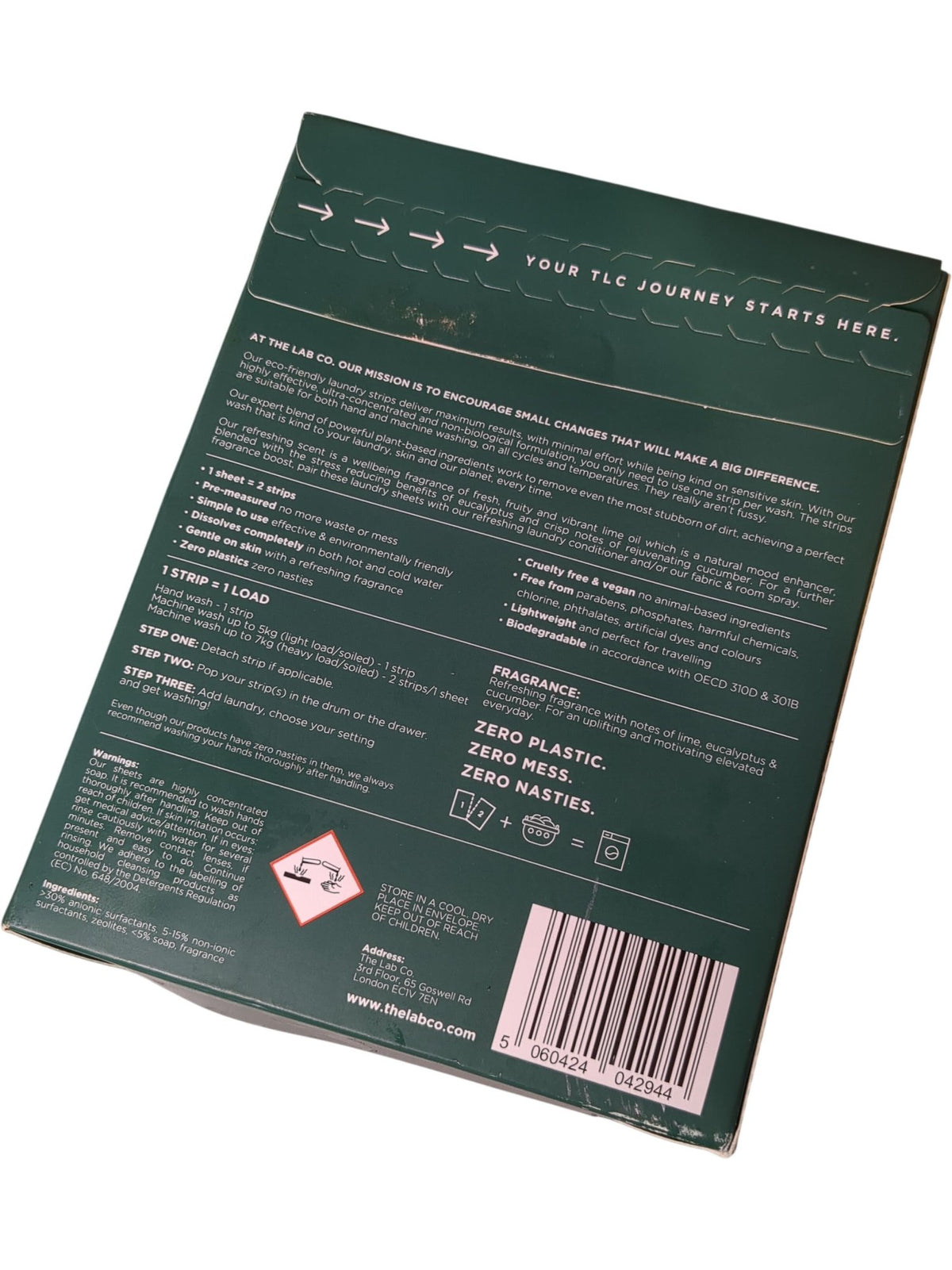The Lab Co. | Eco Laundry Detergent Strips | 64 Loads