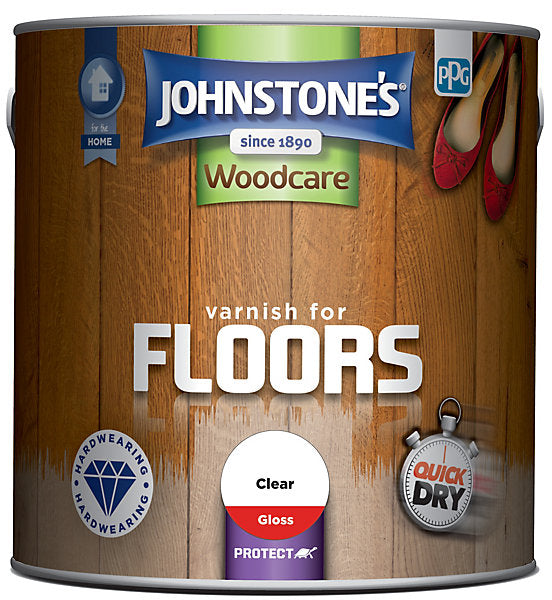Johnstone's| Floor Varnish| Clear Gloss| 2.5L