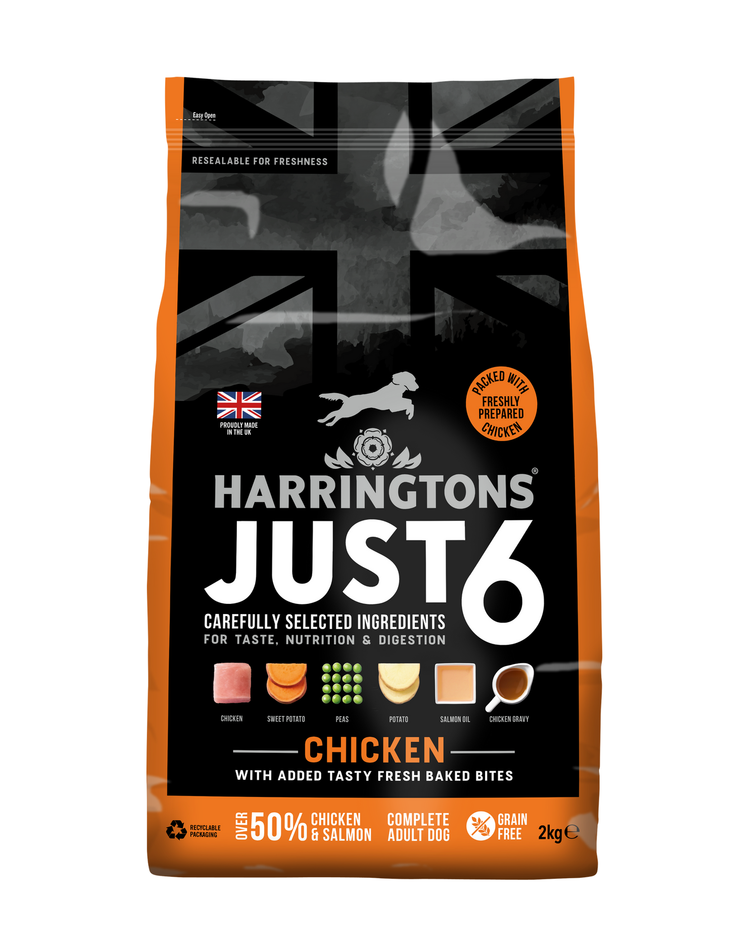 Harringtons Just 6 Grain Free Chicken Dog Food, 6kg