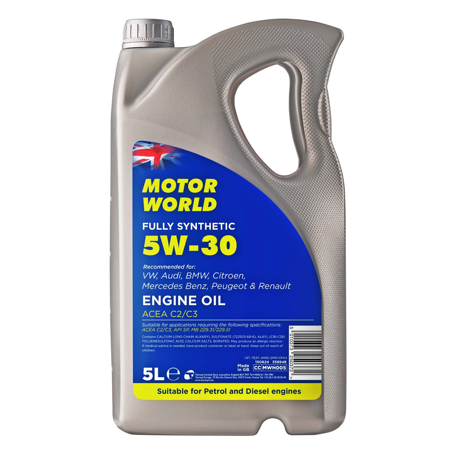Motor World Fully Synthetic 5W-30 Engine Oil - 5L