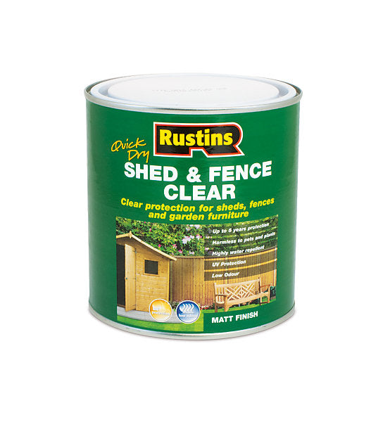 Rustins| Shed & Fence Clear| Matt Finish| 1L
