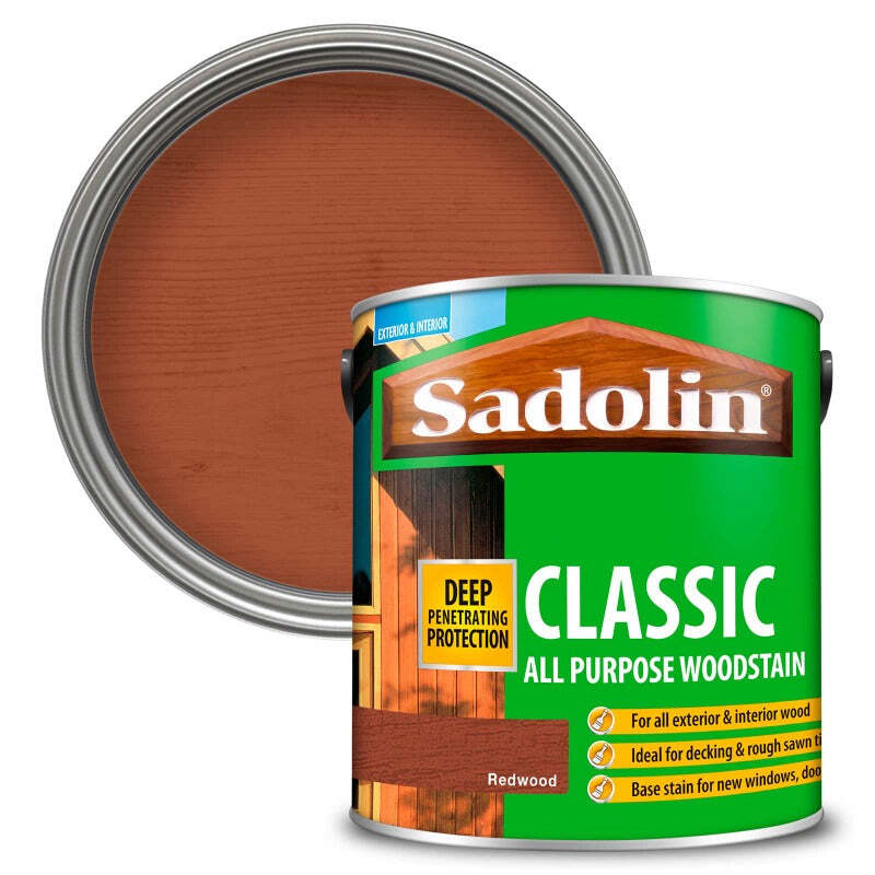 Sadolin| Classic All Purpose Woodstain| Redwood| 2.5L