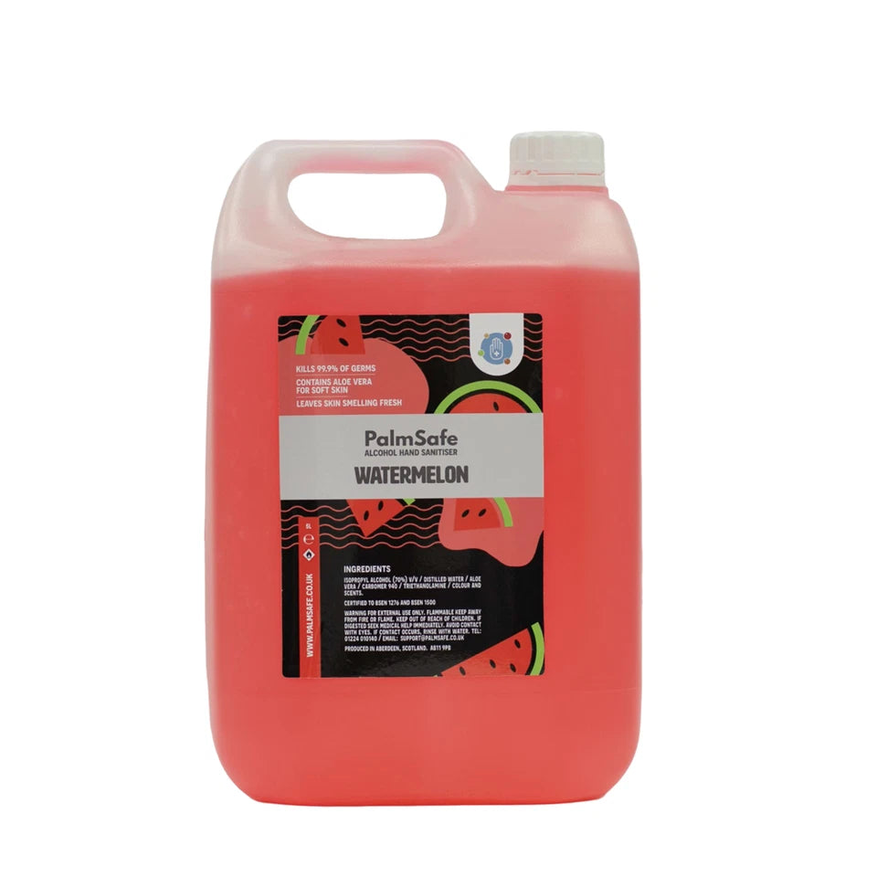 Palm Safe| Alcohol Hand Sanitiser- Watermelon- 5L