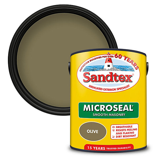 Sandtex| Microseal Smooth Masonry| Olive| 5L