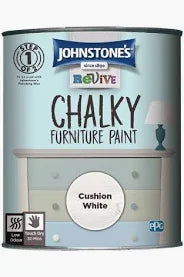 2 x 750ml| Johnstone's|Chalky Furniture Paint-Cushion White