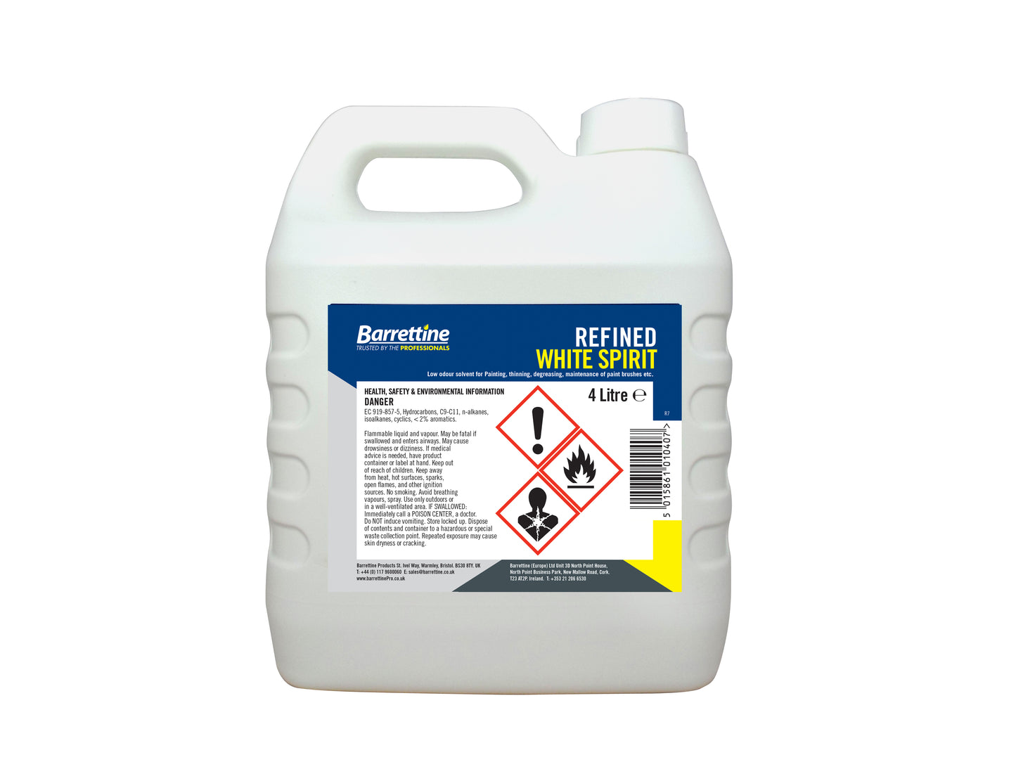 Barrettine| Refined White Spirit| 4L