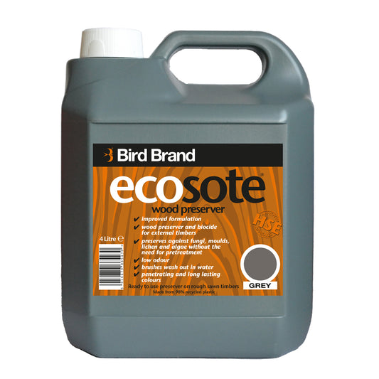 Bird Brand| Ecosote Wood Preserver| Grey| 4L