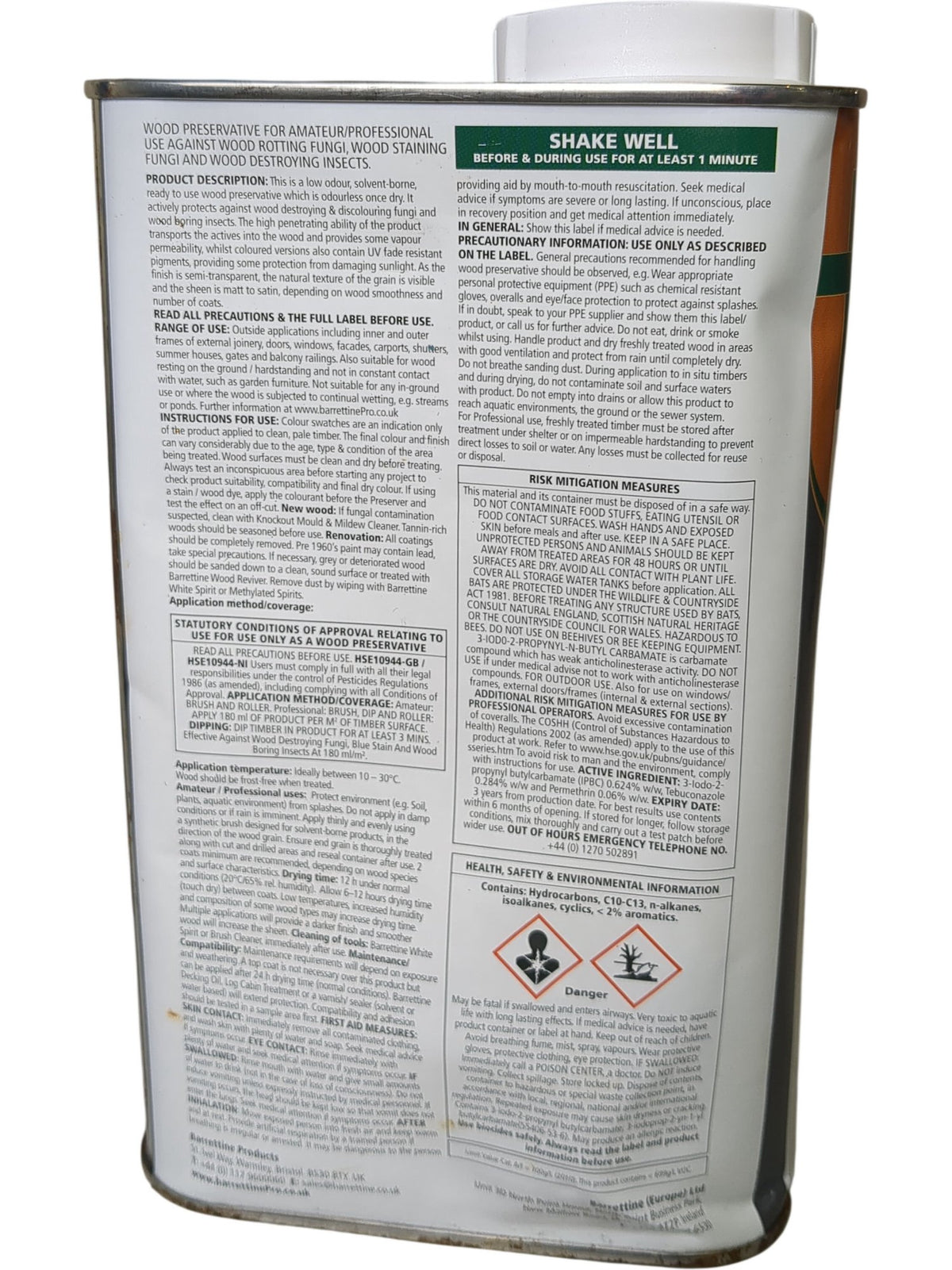Barrettine | Wood Preserver | 5015861003881 | 1L