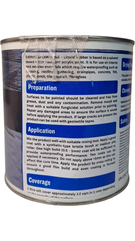 Siramico Coatings | Liquid Rubber | Grey | 1L