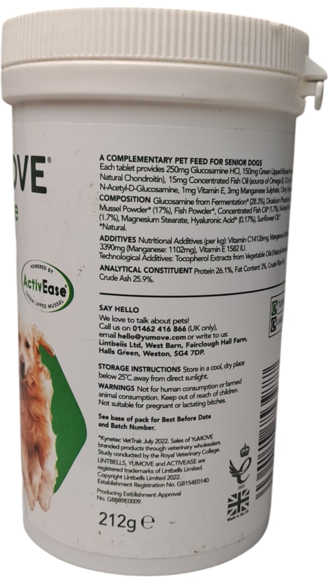 YuMOVE | Joint Care for Senior Dogs | 240 Tablets
