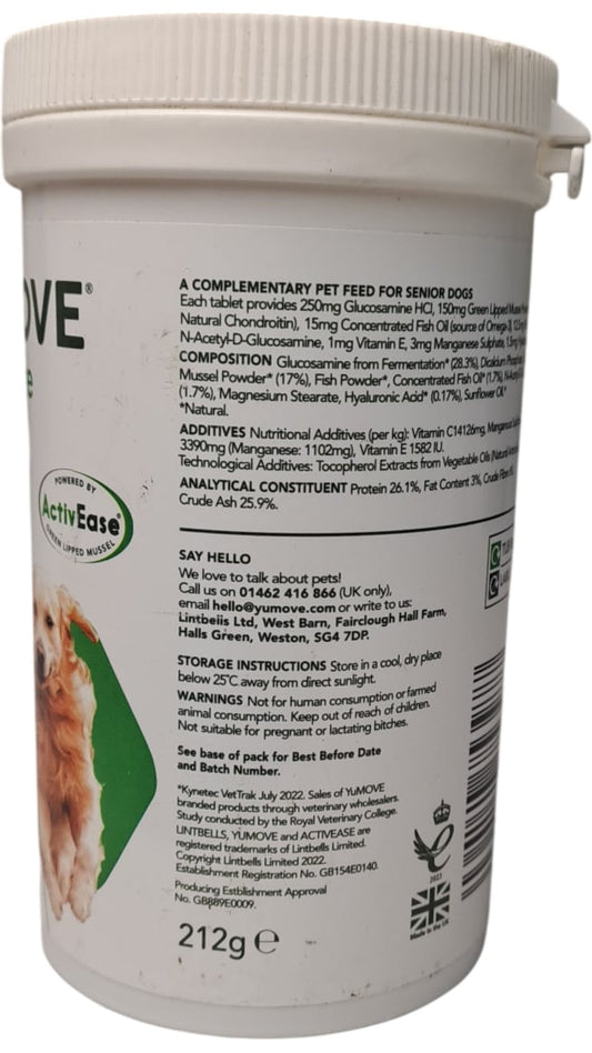YuMOVE | Joint Care for Senior Dogs | 240 Tablets