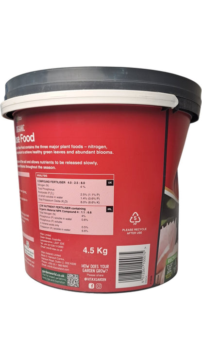 Vitax | Organic Rose Food | 4.5Kg