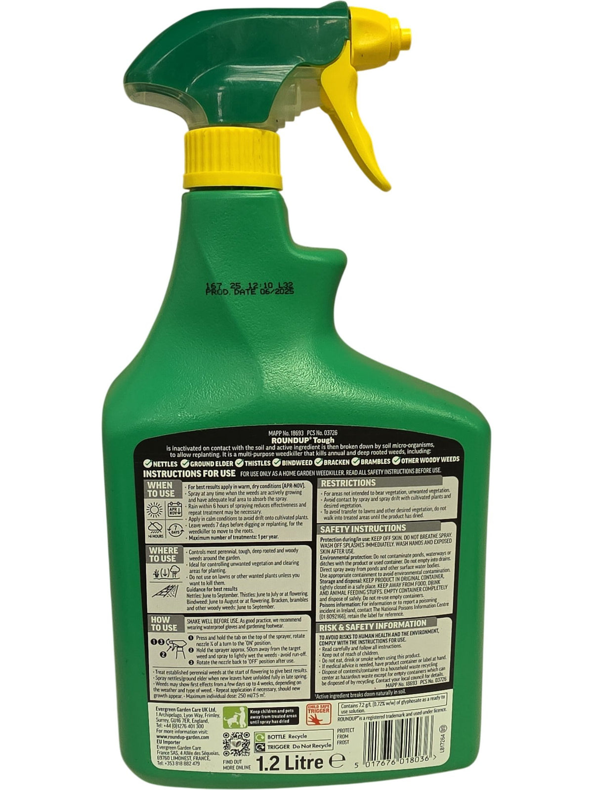 Roundup | Tough Weedkiller | 1.2L
