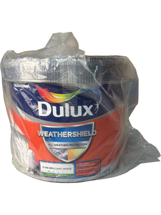 Dulux Weathershield All Weather Protection Paint Pure Brilliant White 5L
