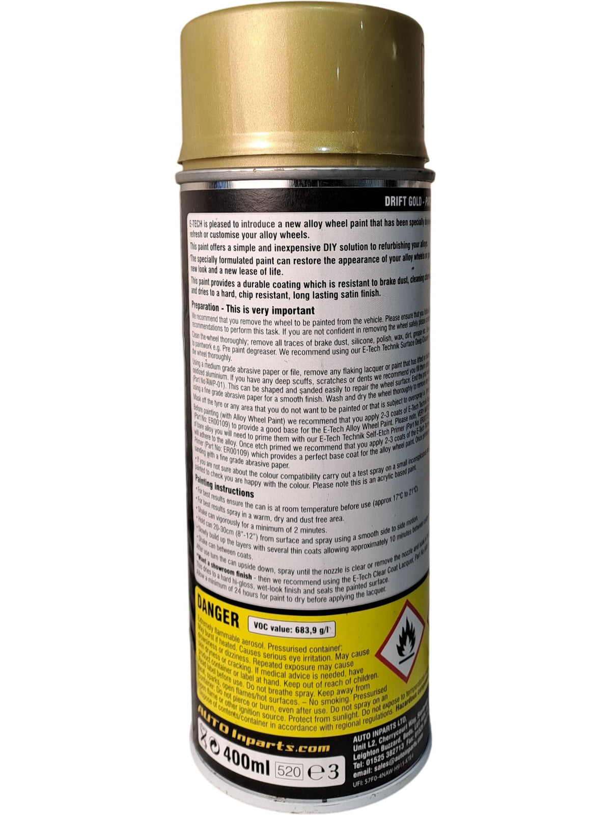 E-TECH | Alloy Wheel Paint | Drift Gold | 400ml