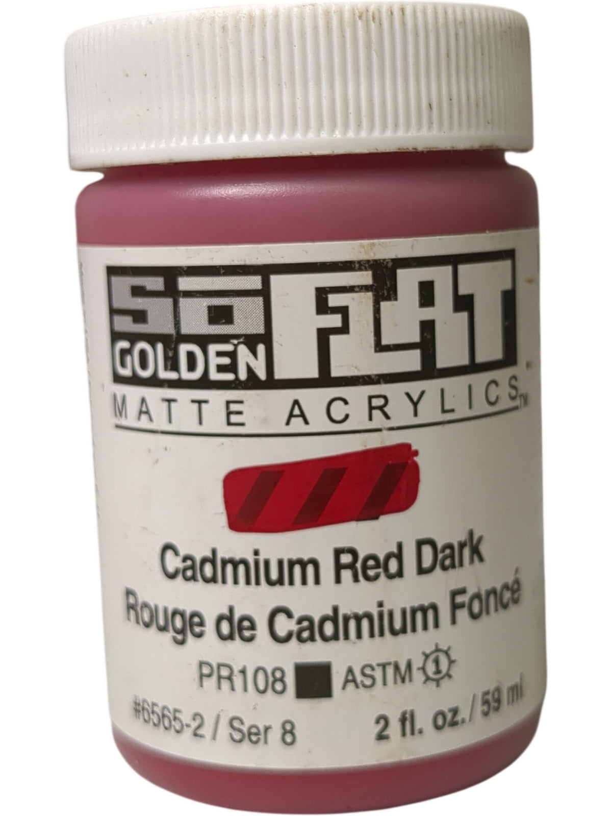 Golden | SoFlat Matte Acrylics | PR108 Cadmium Red Dark | 2 fl oz / 59 ml