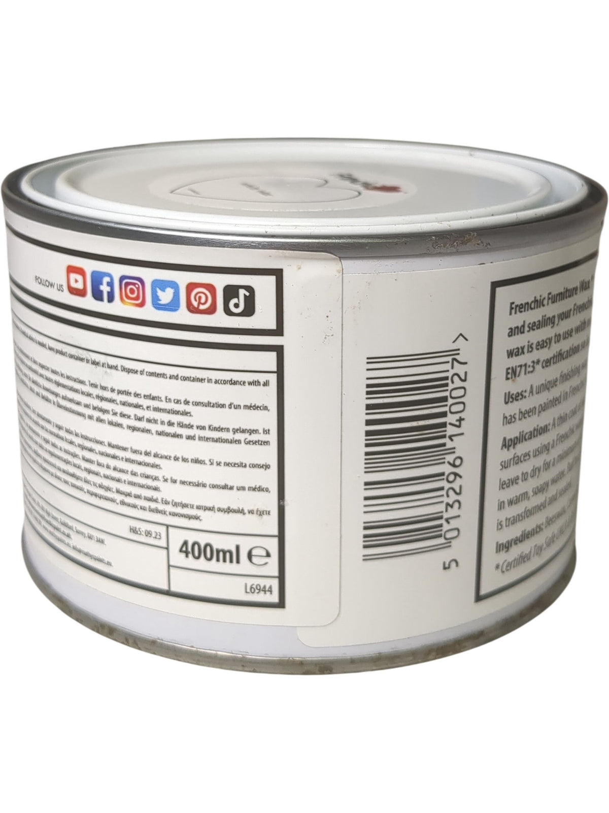 Frenchic | Furniture Wax | Virtually Odourless White Wax | 400ml