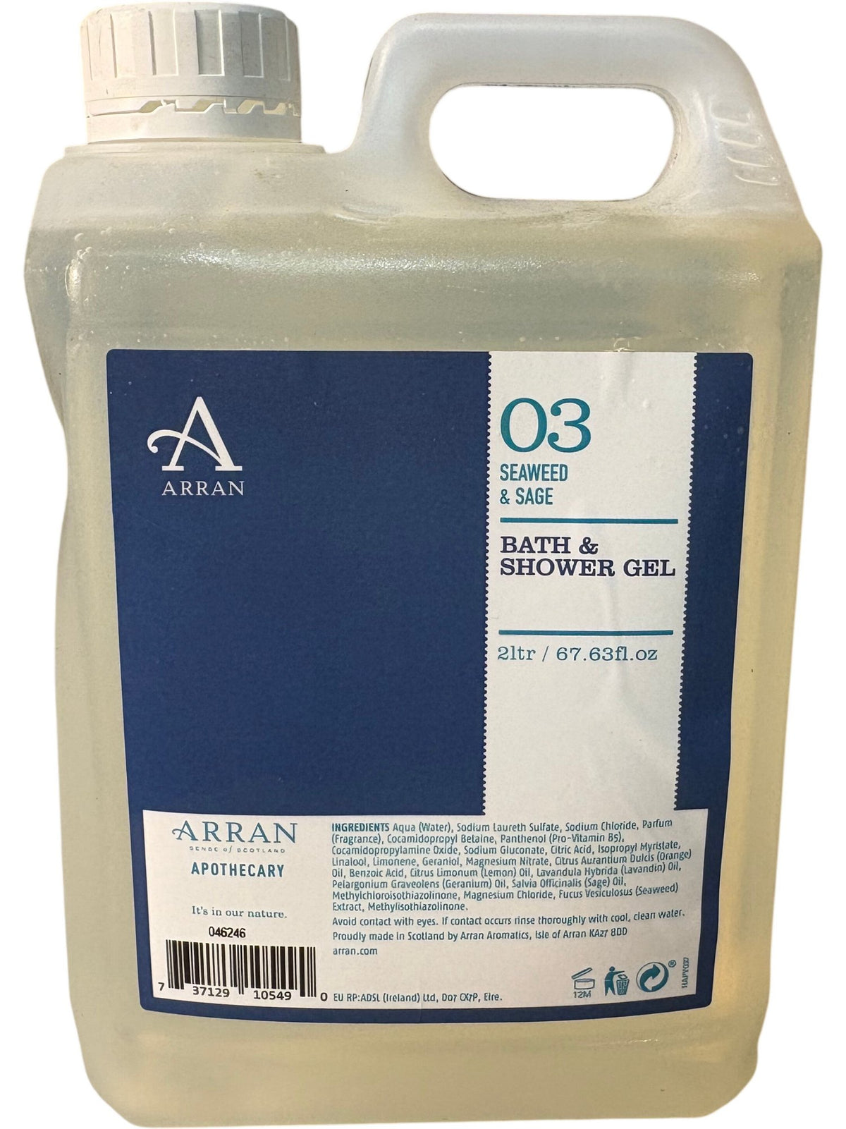 Arran Seaweed & Sage Bath & Shower Gel 2L