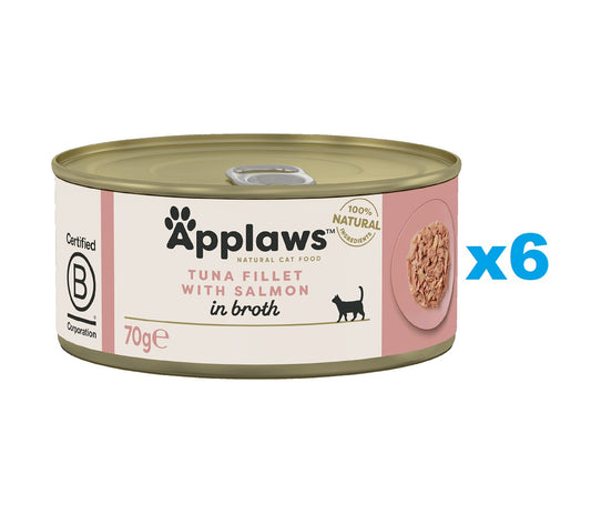 APPLAWS Cat Adult Tuna with Salmon in Broth 6x70 G