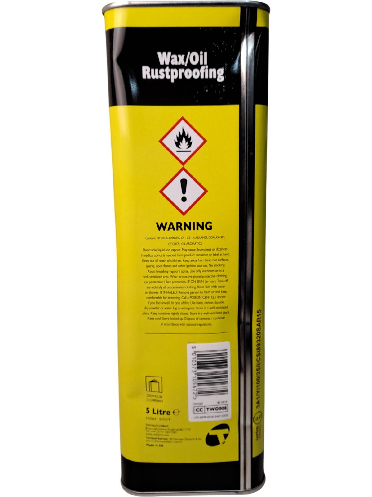 Tetroseal | Wax/Oil Rustproofing | Black | 5 Litre