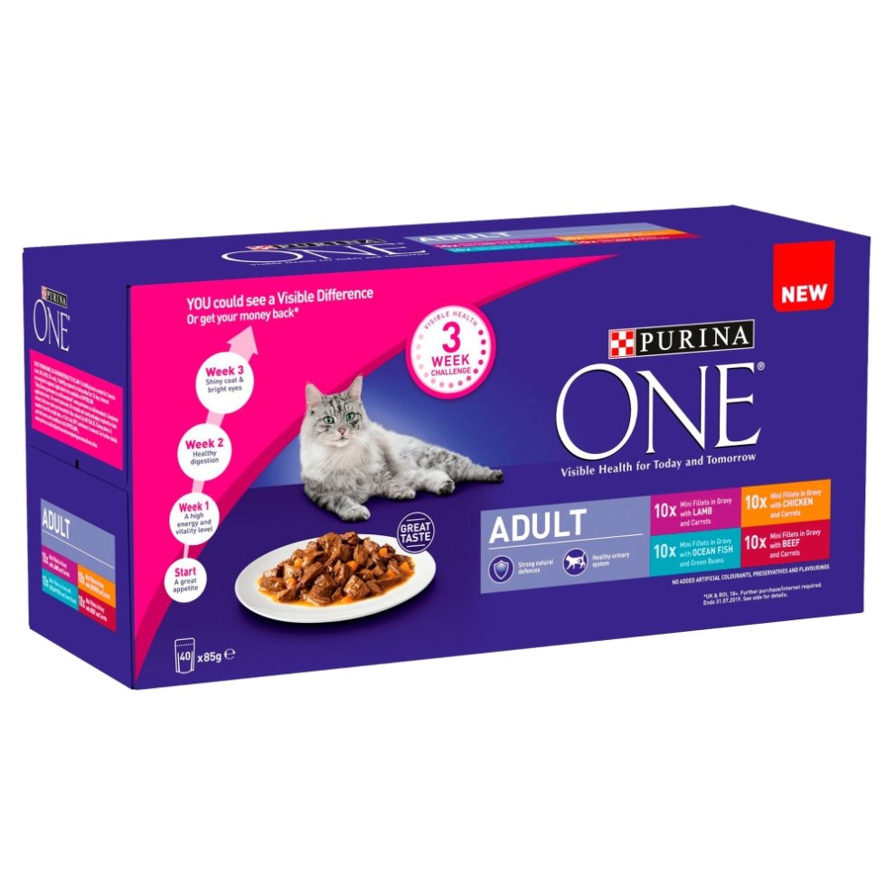 Purina One Adult Mixed Selection Cat Food Pack - 40 X 85g