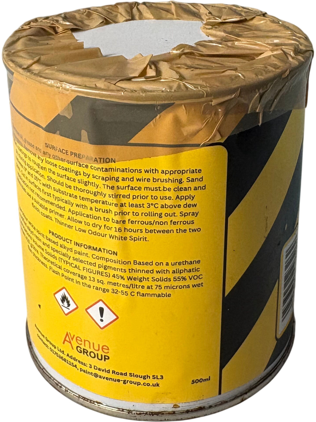 Avenue Group Hi-Vis Yellow Paint 500ml