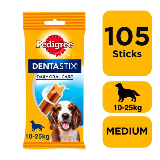 Pedigree Dentastix Daily Adult Medium Dog Treats Dental Sticks, 105 X 26g